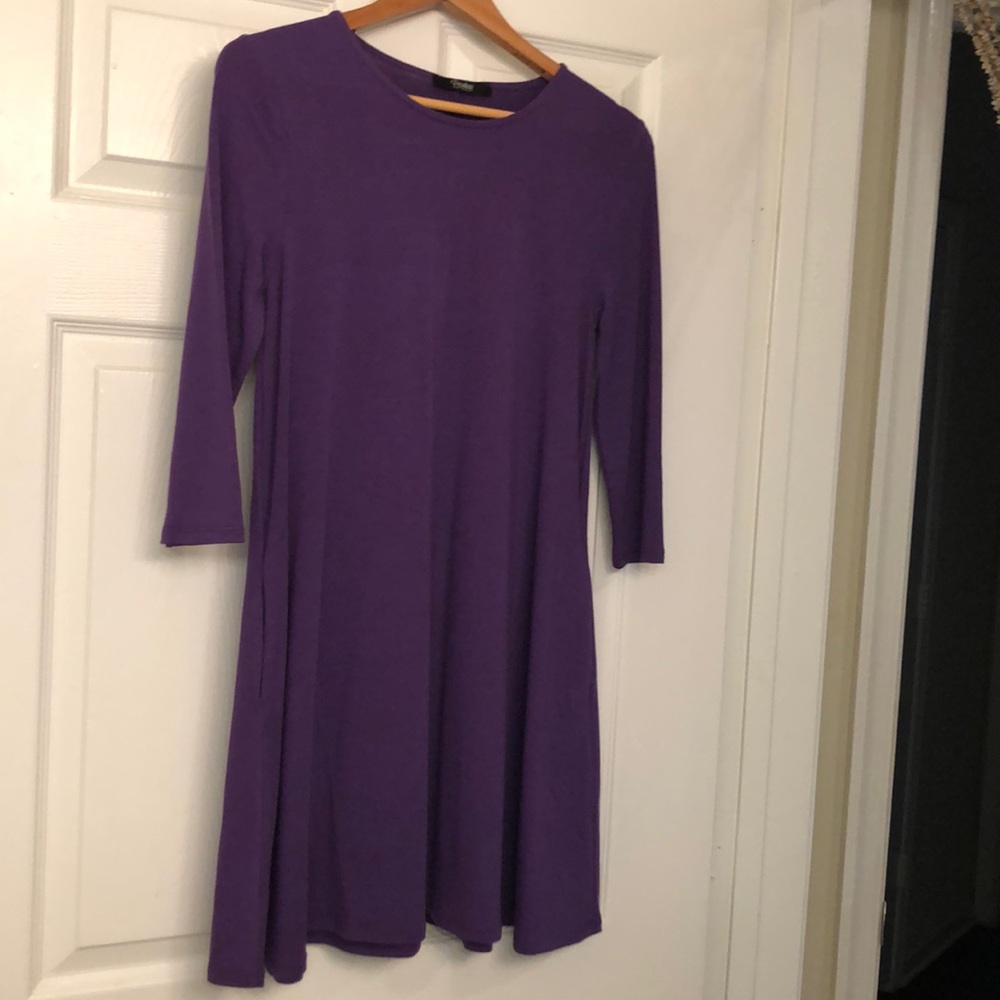 Purple T shirt dress